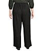 Sugarlips Pleated Elastic Waist Wide Leg Pants, Color:Black - Image 2