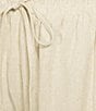 Sugarlips Plus Candida Shore Taliya Linen Blend Drawstring Shorts, Color:Natural - Image 4