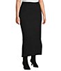Sugarlips Plus Carthay Coordinating Mile High Waist Ribbed Sweater Maxi Skirt, Color:Black - Image 3