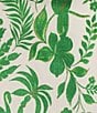 Sugarlips Plus Davina Flutter-Sleeve Tropical-Printed Woven Blouse, Color:White/Green - Image 4