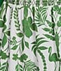Sugarlips Plus Double Ruffle Poplin Scoop Neck Smocked Midi Dress, Color:White Greens - Image 3