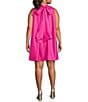 Sugarlips Plus Keyla Sleeveless Trapeze Minidress, Color:Fuchsia - Image 2