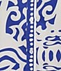 Sugarlips Plus Mixed Print Long Sleeve Oversized Coordinating Blouse, Color:Blue/White - Image 4