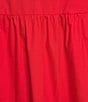 Sugarlips Plus Short Sleeve Scalloped Trim Tiered Dress, Color:Red - Image 3