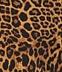 Sugarlips Plus Size 3/4-Sleeve Animal Print Stretch Crepe Blouse, Color:Tan-Black - Image 4