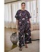 Sugarlips Plus Size Amora Paisley Printed Crew Neck Short Sleeve Coordinating Top - Image 5