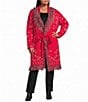 Sugarlips Plus Size Bandana Printed Fringe Collared Long Sleeve Belted Wrap Cardigan - Image 3