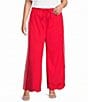 Sugarlips Plus Size Britt Side Stripe Draw String Wide Leg Pants - Image 1