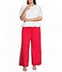 Sugarlips Plus Size Britt Side Stripe Draw String Wide Leg Pants - Image 3