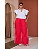 Sugarlips Plus Size Britt Side Stripe Draw String Wide Leg Pants - Image 6