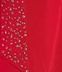Sugarlips Plus Size Heather Rhinestone Back Tie Mock Neck Short Sleeve Shift Mini Dress - Image 3