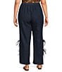 Sugarlips Plus Size High Waisted Wide Leg with Side Bow Denim Jeans - Image 2