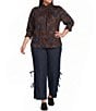 Sugarlips Plus Size High Waisted Wide Leg with Side Bow Denim Jeans - Image 3