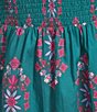 Sugarlips Plus Size Isme Smocked Floral Print V-Neck Long Sleeve Mini Dress - Image 3