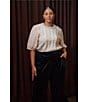 Sugarlips Plus Size Julise Rhinestone Crew Neck Short Sleeve Sweater - Image 4