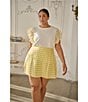 Sugarlips Plus Size Keny Round Neck Ruffle Cap Sleeve Knit Top - Image 5