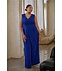 Sugarlips Plus Size Klara Sleeveless Wide Leg Jumpsuit, Color:Cobalt - Image 4