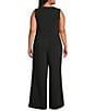 Sugarlips Plus Size Klara Sleeveless Wide Leg Jumpsuit, Color:Black - Image 2