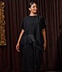 Sugarlips Plus Size Lendria Round Neck Short Sleeve Asymmetric Fringe Hem Coordinating Top - Image 6