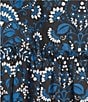 Sugarlips Plus Size Mini Floral Printed Short Sleeve A-Line Dress, Color:Teal Multi - Image 3