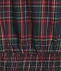 Sugarlips Plus Size Mirana Plaid Printed Split V-Neck Long Sleeve Smocked Waist Top - Image 4