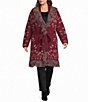 Sugarlips Plus Size Pesie Bandana Printed Fringe Collared Long Sleeve Belted Wrap Cardigan - Image 3