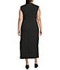 Sugarlips Plus Size True Clover Sleeveless Textured Knit Midi Dress, Color:Black - Image 2