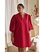 Sugarlips Plus Size Vitoria Balloon Sleeve Shift Mini Dress - Image 4