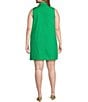Sugarlips Plus Sleeveless Collared Shift Dress, Color:Kelly Green - Image 2