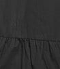 Sugarlips Plus Tie-Front Puffed Sleeve Woven Top, Color:Black - Image 4