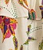 Sugarlips Plus Tropical Floral/Paisley Printed Off-The-Shoulder Short Sleeve Top, Color:Ivory Multi - Image 4