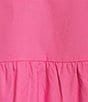 Sugarlips Poplin Ruffled Split V-Neck Short Sleeve Scallop Hem Mini Dress, Color:Fuchsia - Image 3