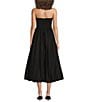 Sugarlips Poplin Strapless Neck Sleeveless Bubble Hem Midi Dress, Color:Black - Image 2
