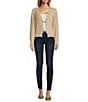 Sugarlips Ribbed Knit V-Neck Long Sleeve Front Hook Cardigan, Color:Oatmeal - Image 3
