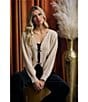 Sugarlips Ribbed Knit V-Neck Long Sleeve Front Hook Cardigan, Color:Oatmeal - Image 6
