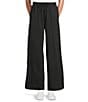 Sugarlips Shimmer Stripe Wide Leg Pull-On Track Pants, Color:Black - Image 1