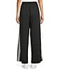 Sugarlips Shimmer Stripe Wide Leg Pull-On Track Pants, Color:Black - Image 2