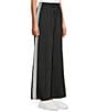 Sugarlips Shimmer Stripe Wide Leg Pull-On Track Pants, Color:Black - Image 3