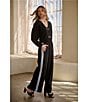 Sugarlips Shimmer Stripe Wide Leg Pull-On Track Pants, Color:Black - Image 6