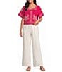 Sugarlips Silvia Embroidered Square Neck Short Sleeve Top - Image 3