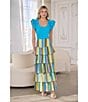 Sugarlips Stripe Print High Waisted Tiered Maxi Skirt, Color:Pink Multi - Image 5