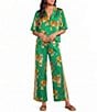 Sugarlips Tiger Jungle Printed Satin High-Rise Wide Leg Coordinating Pants - Image 3