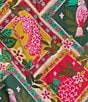 Sugarlips Tropical Loly Trapeze Printed Split Neck Sleeveless Mini Shift Dress - Image 3