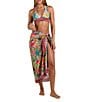 Sunshine '79 Paradise Heat Tropical Adjustable Multi Way Sarong Coverup, Color:Multi - Image 3