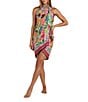 Sunshine '79 Paradise Heat Tropical Adjustable Multi Way Sarong Coverup, Color:Multi - Image 4