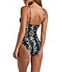 Color:Black - Image 2 - Wildflower Vines Sweetheart Neck Tummy Control One Piece Swimsuit