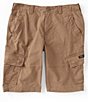 Color:Denim Co Tobacco Brown - Image 1 - Vintage Flat-Front 11#double; Inseam Cargo Shorts