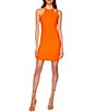 Color:Popsicle - Image 1 - Crew Neck Sleeveless Cut-Out Tank Mini Dress