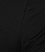 Color:Black - Image 3 - One-Shoulder Long Sleeve Midi Dress