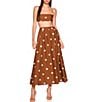Susana Monaco Poplin Polka Dot Square Neck Sleeveless Crop Top - Image 3
